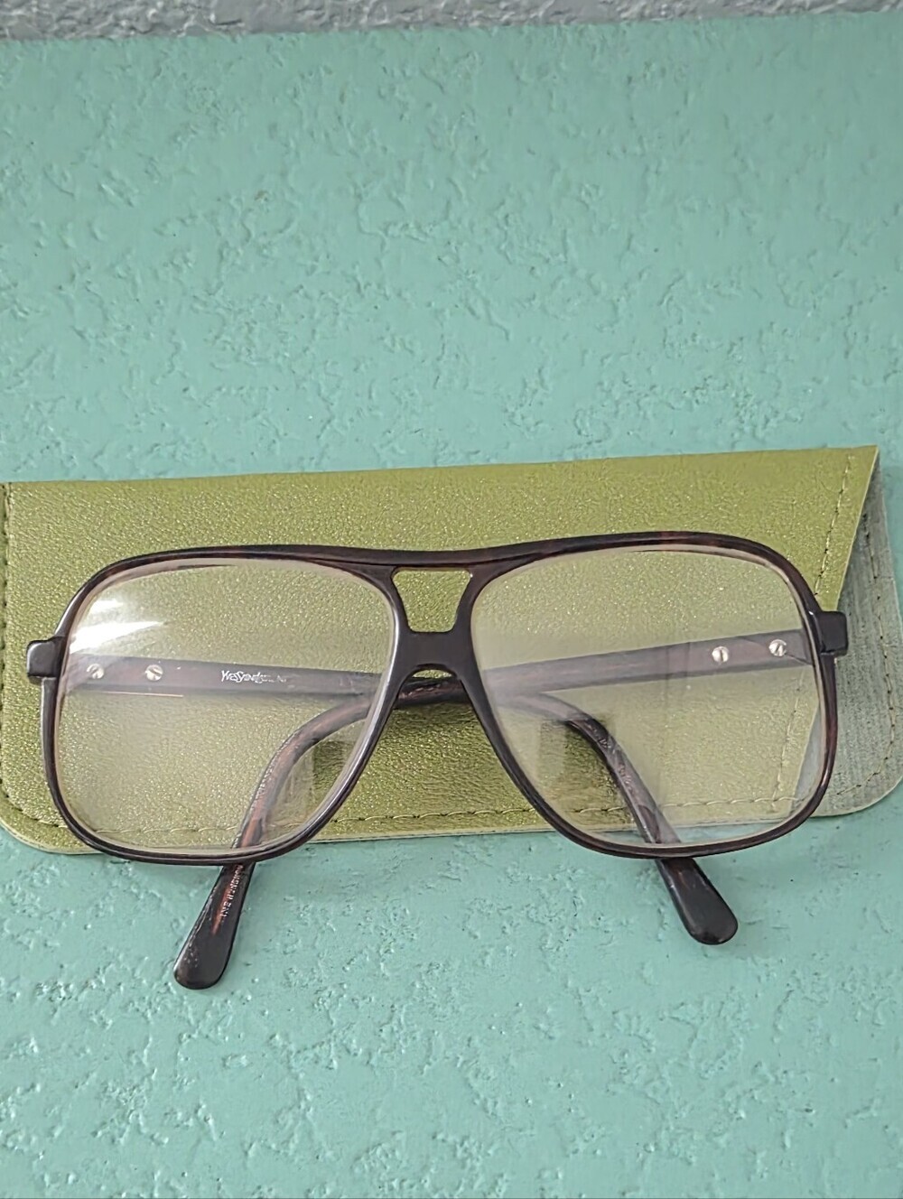 Yves Saint Laurent Vintage Aviator Glasses Tortoise Shell